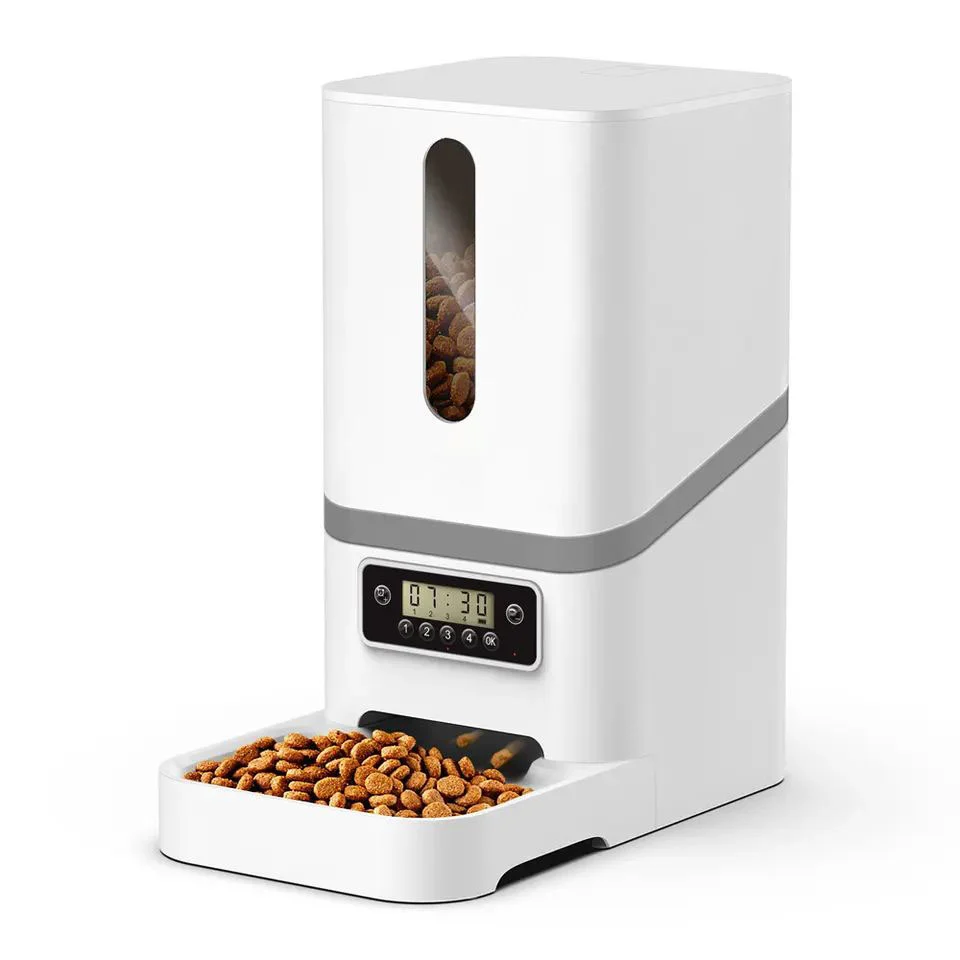 Fashionable Whole 2023 New Automatic Pet Feeder 6l Large Capacity Sound Recorder Timer Dry Food Dispenser For Cats Dogs Convenient