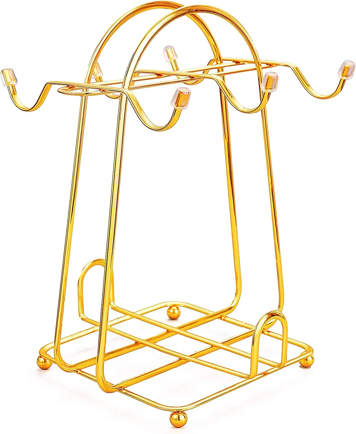 Classic CHENP.HMC Home Storage Mug Hooks Stainless Steel Wire Rack Display Stand Service for Tea Cups Bracket Gold Metal Stand for Coffee Cups and Saucers.… Trusted