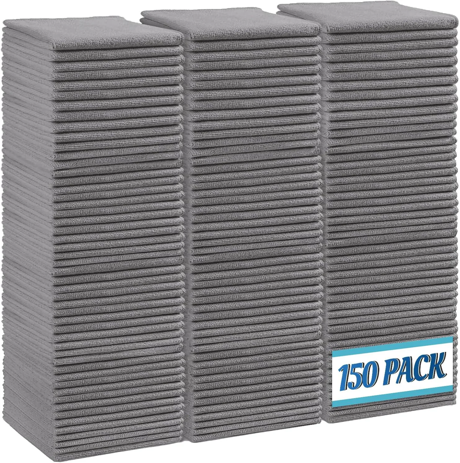 Smooth Homexcel Grey Microfiber Cleaning Cloth 150 Pack Cleaning Rags Cleaning Towels 11.5 X11.5 Shop Towels Professional