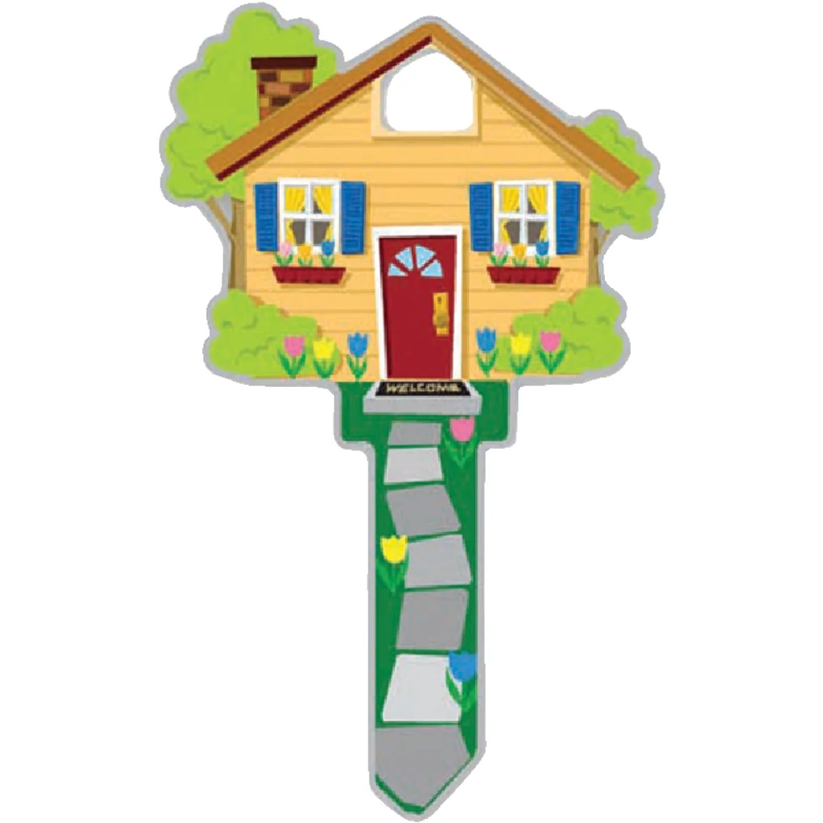 Clean Lucky Line House Design Decorative House Key KW11 Organic