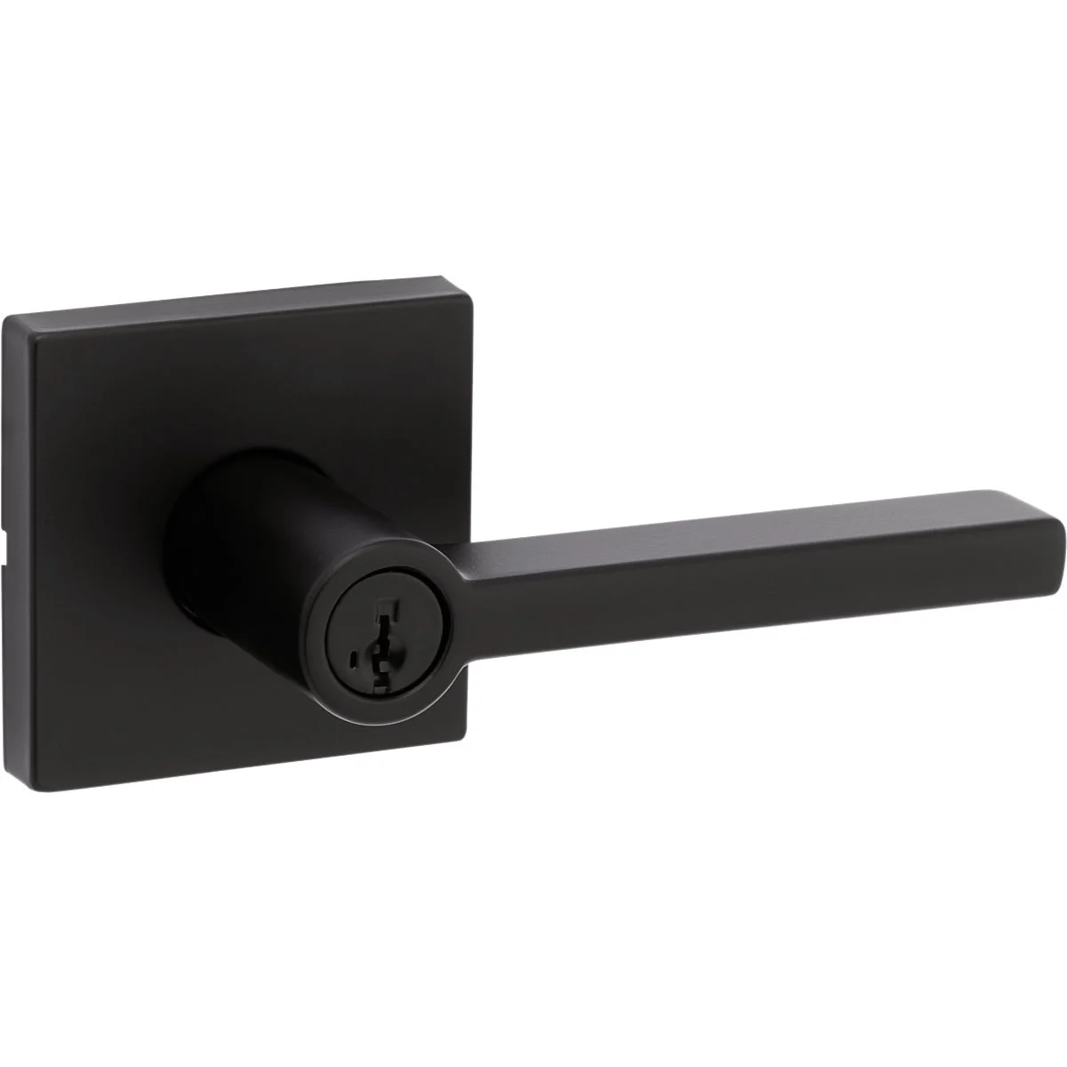 Versatile Kwikset Signature SmartKey Halifax Matte Black Entry Lockset First-Class