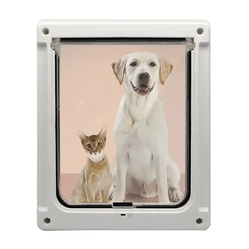 Long-Lasting Whole ABS Material Pet Cat Door Indoor Dog Cave Magnetic Self-Closing Screen Door With Locking Function Exceptional