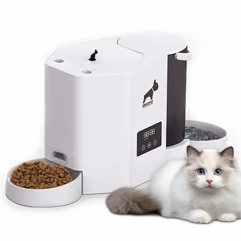 Natural Whole 2 in 1 Smart Automatic Pet Feeder and Cat Fountain with Feeding Schedule Large Capacity Automatic Dog Bowl OEM High-Grade
