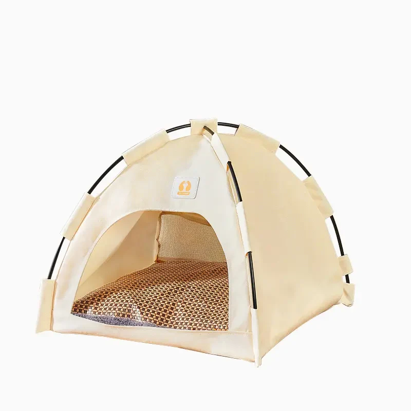 Organic Whole Foldable Pet Cat Tent Dome Style High Quality Dog Bed Outdoor Detachable Cat House With Reversible Mat Healthy