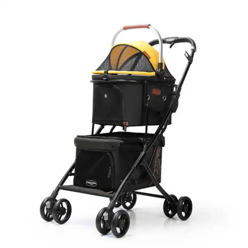Flexible Hot Selling Double Layer Travel Pet Stroller Dog Going Out Foldable Stroller Can Accommodate Multiple Cats And Dogs Exclusive