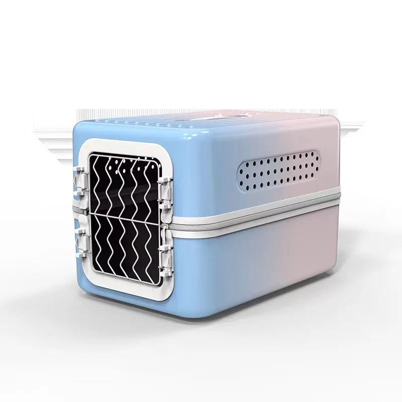 Expertly Made Whole Pet Transport Box Breathable Aviation Detachable Dog Travel Cage Cat Transport Cage High-Performance