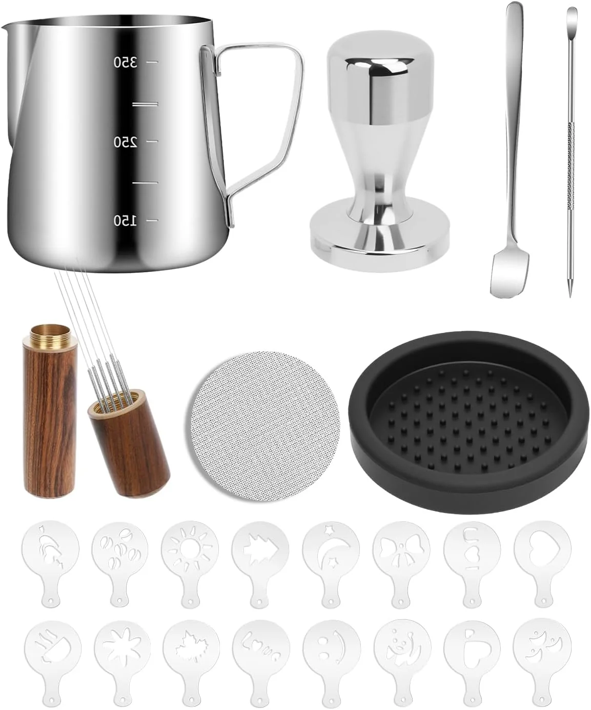 Functional 51mm Espresso Accessories Kit 350ml Milk Frothing Pitcher Set Top-Quality