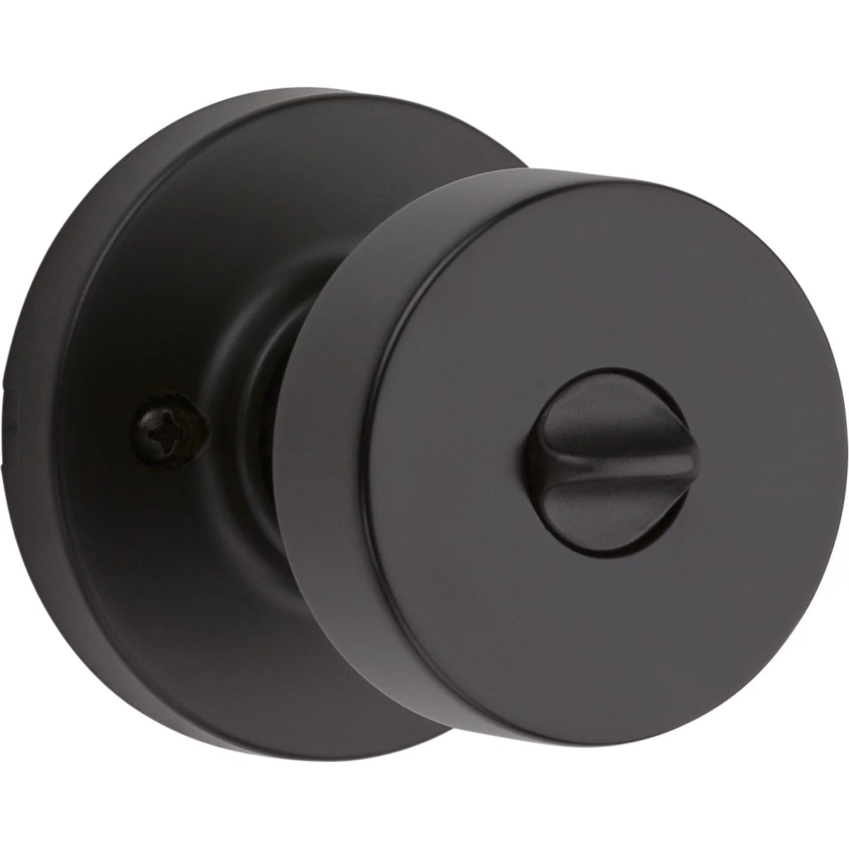 Refined Kwikset Pismo Contemporary Matte Black Privacy Knob Next-Generation