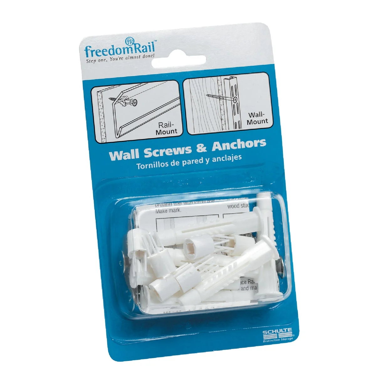 Certified domRail Wall Screw Anchor 12 Count Prestigious