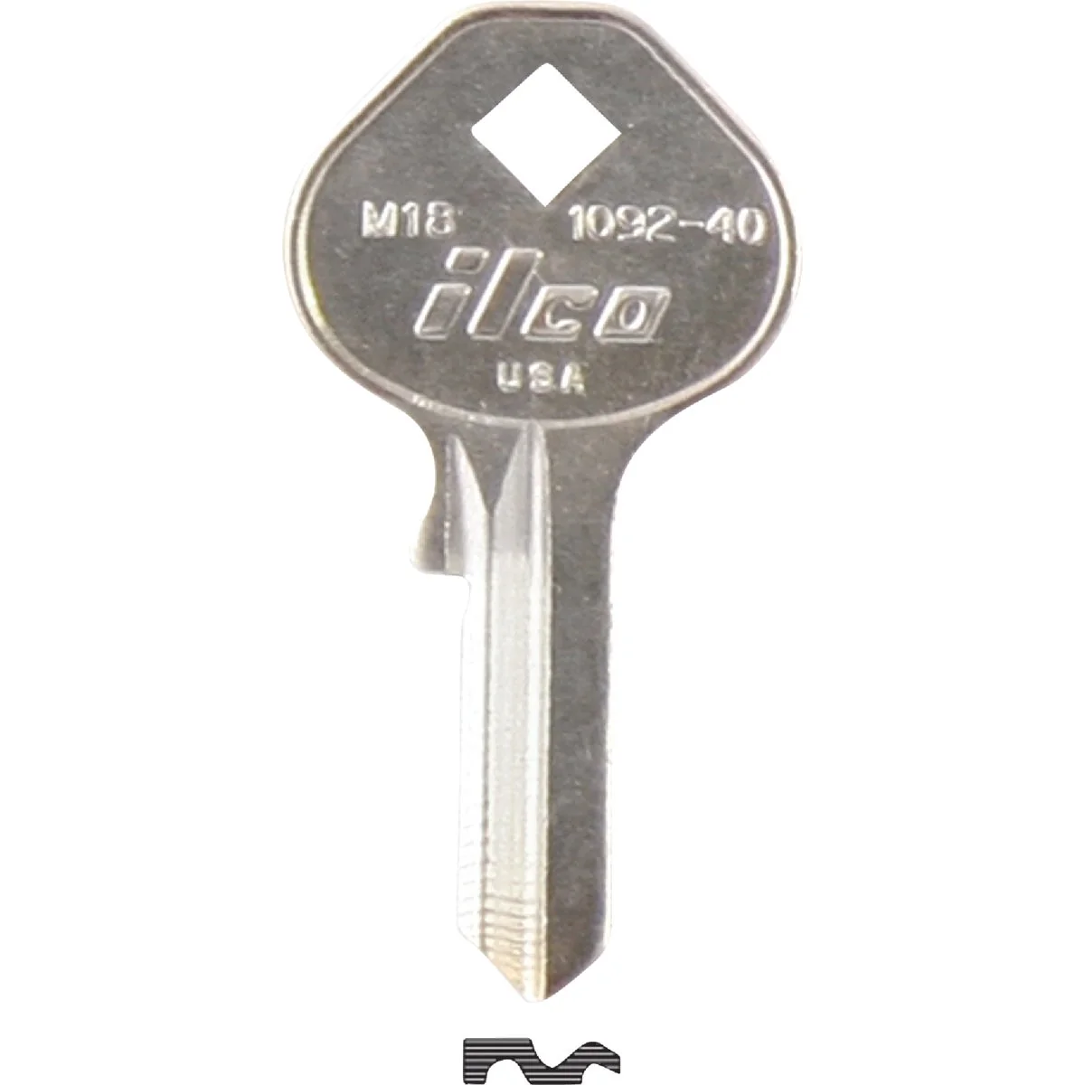 Genuine ILCO Master Nickel Plated Padlock Key M18 10-Pack Environmentally Friendly