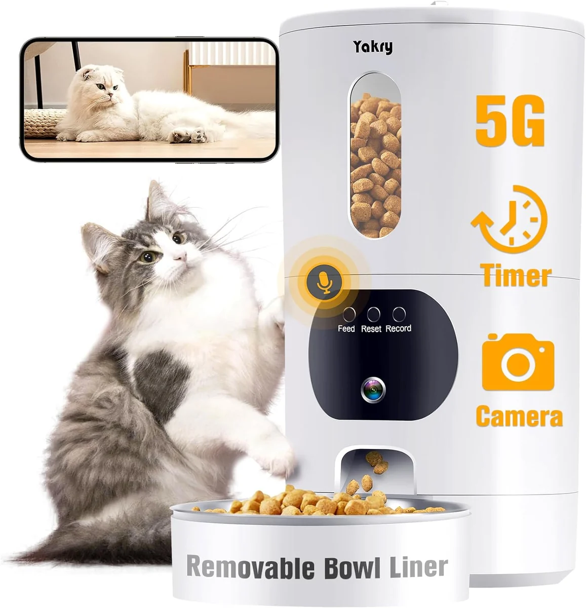Specialty Smart Cat Dog Small Animals Food Dispenser Camera WIFI Automatic Pet Bowls Feeders High-Grade