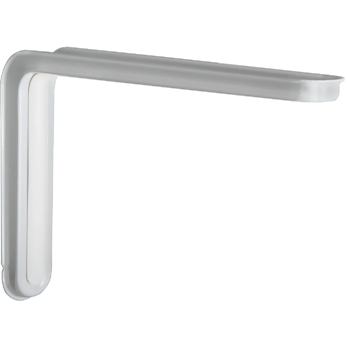 Carefully Designed Knape Vogt Slim-Line 10 In. D. x 6.5 In. H. White Steel L Bracket User-Friendly