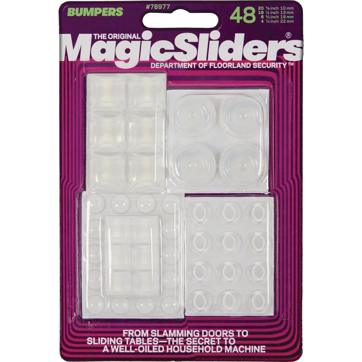 Luxury Sliders Clear Self-Stick Value Pack Bumper 48 Pack Excellent