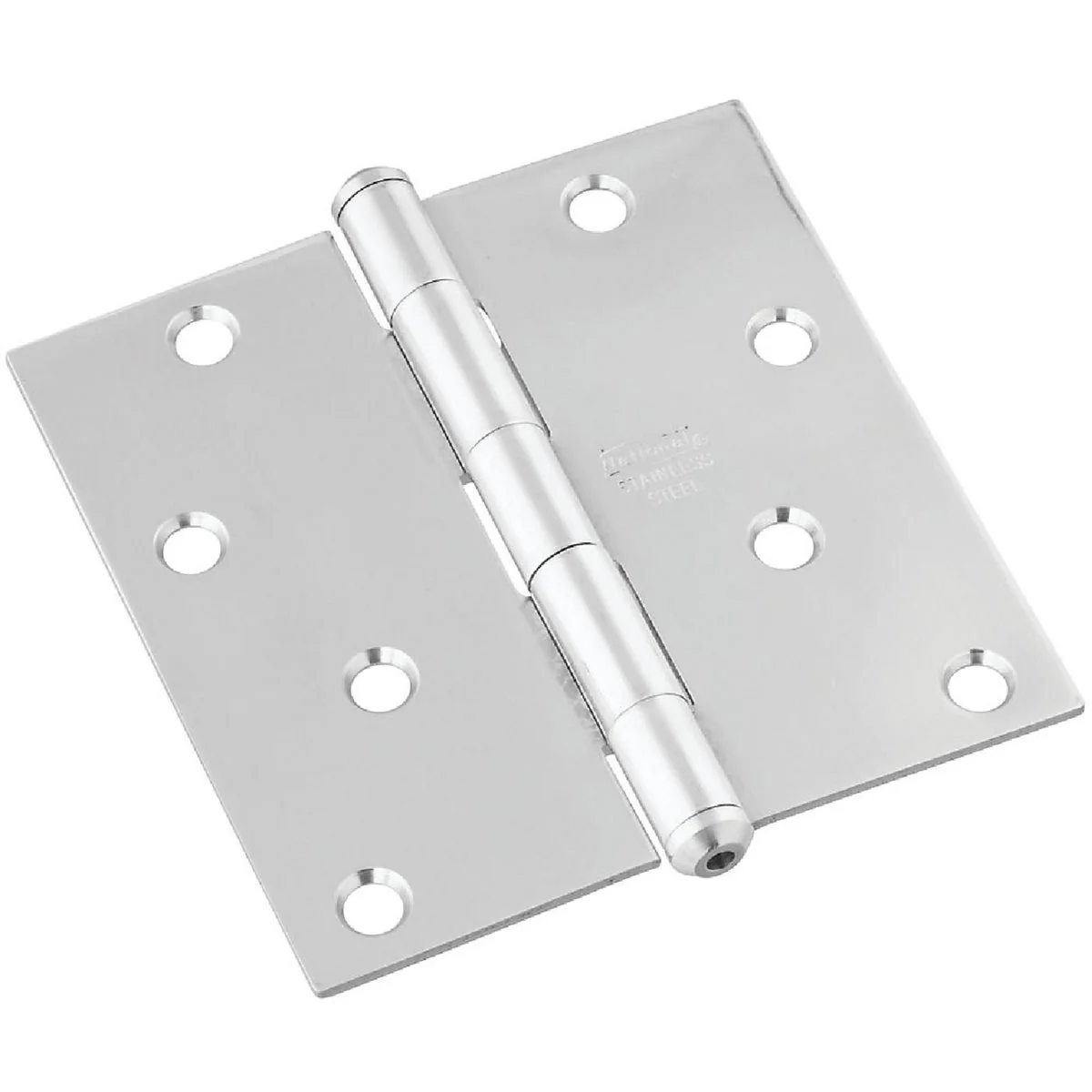 Official National 4 In. Square Stainless Steel Door Hinge Elegant