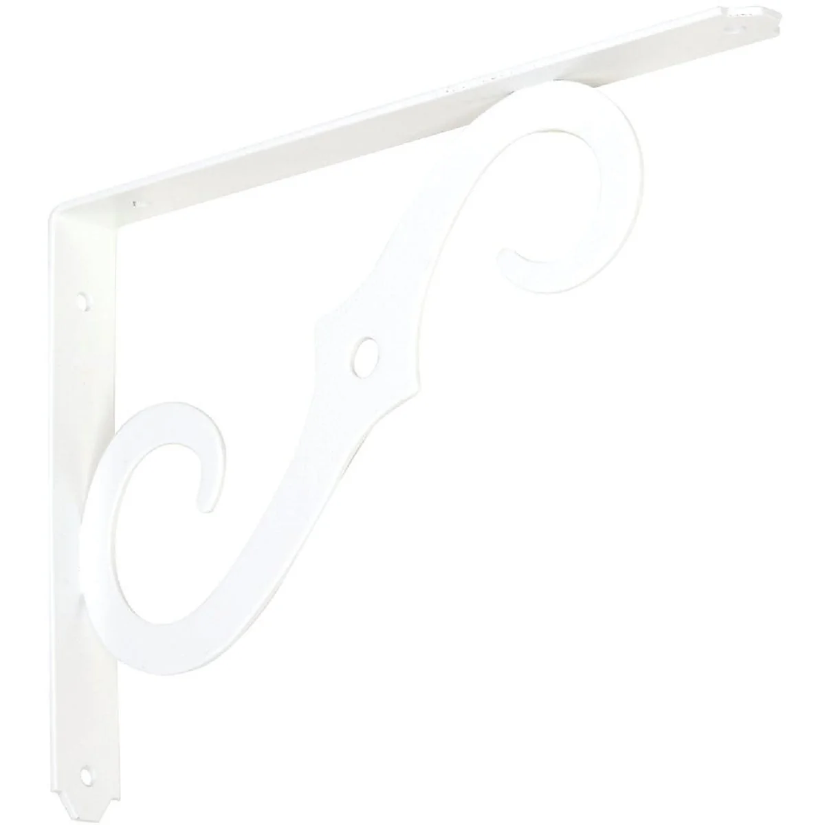 Exceptional National 152 10 In. D. x 7 In. H. Antique White Steel Ornamental Shelf Bracket Plant Hanger Fine