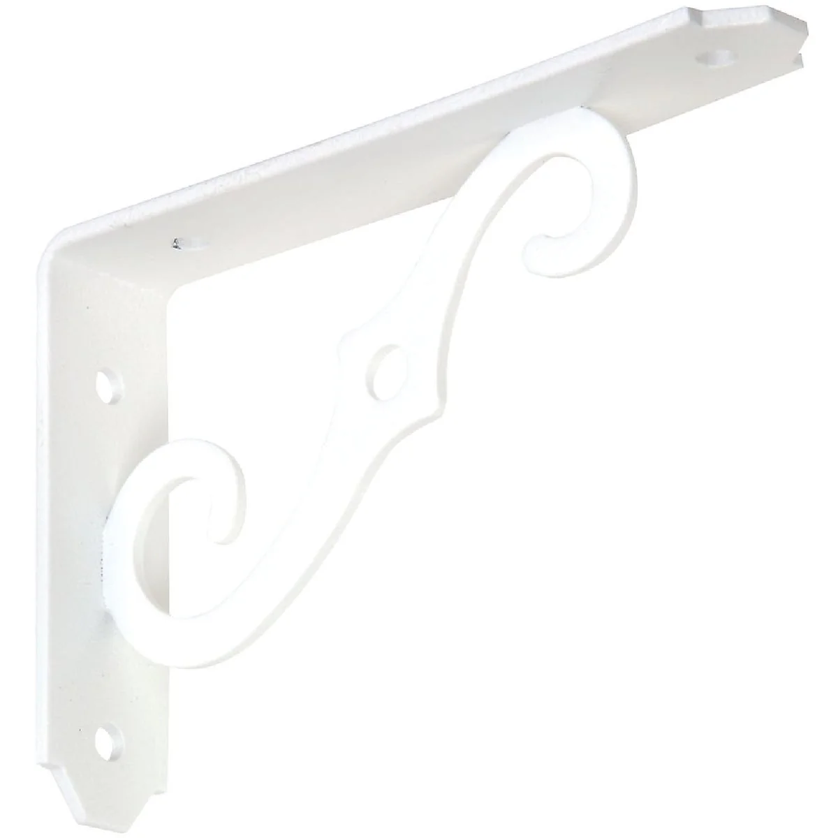 Fine National 152 5 In. D. x 3-1 2 In. H. Antique White Steel Ornamental Shelf Bracket Plant Hanger Eco-Friendly