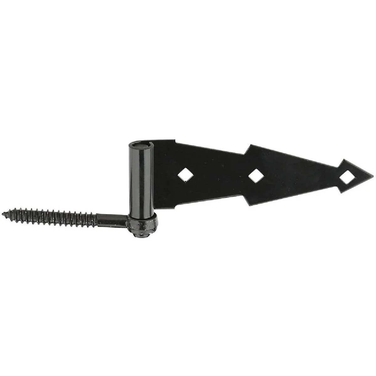 Premium Material National 7 In. Black Ornamental Screw Hook And Strap Hinge 2-Pack First-Class