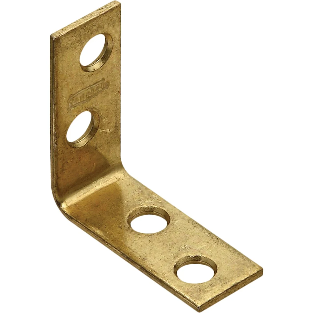 Fashionable National Catalog V115 1-1 2 In. x 5 8 In. Brass Steel Corner Brace 4-Count Soft