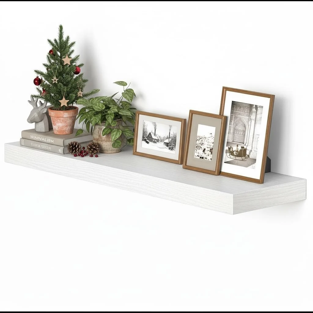Authentic Vivelove Single Floating Shelves 36×10 Set of 1 White Elegant