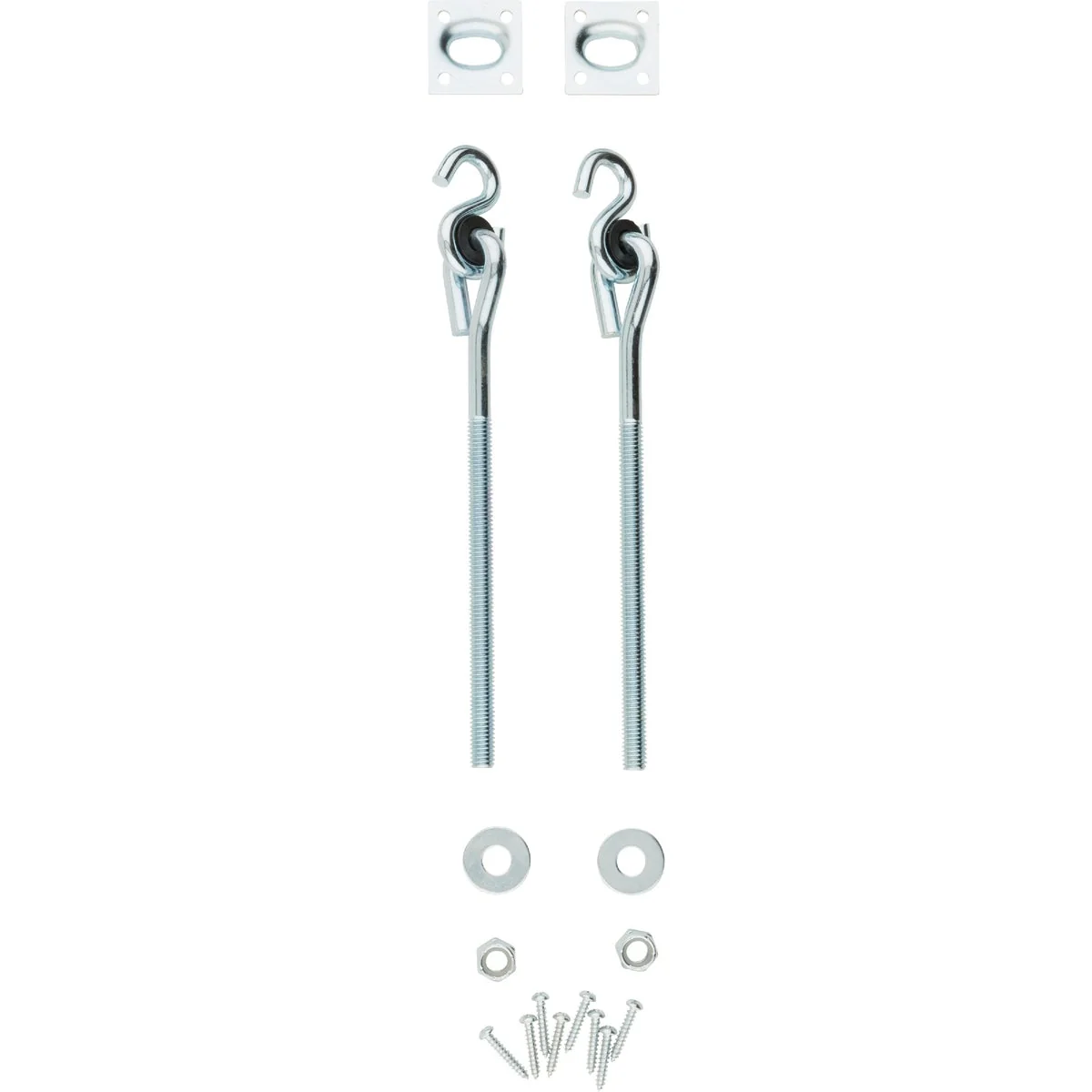 Casual National Zinc Plated with WeatherGuard Steel Bolt Swing Hanger Kit 2-Pack Reusable