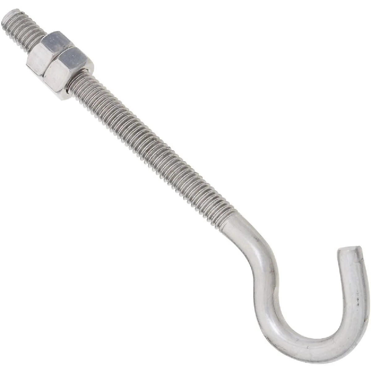 High-Grade National 5 16 In. x 5 In. Stainless Steel Hook Bolt with Hex Nuts Efficient