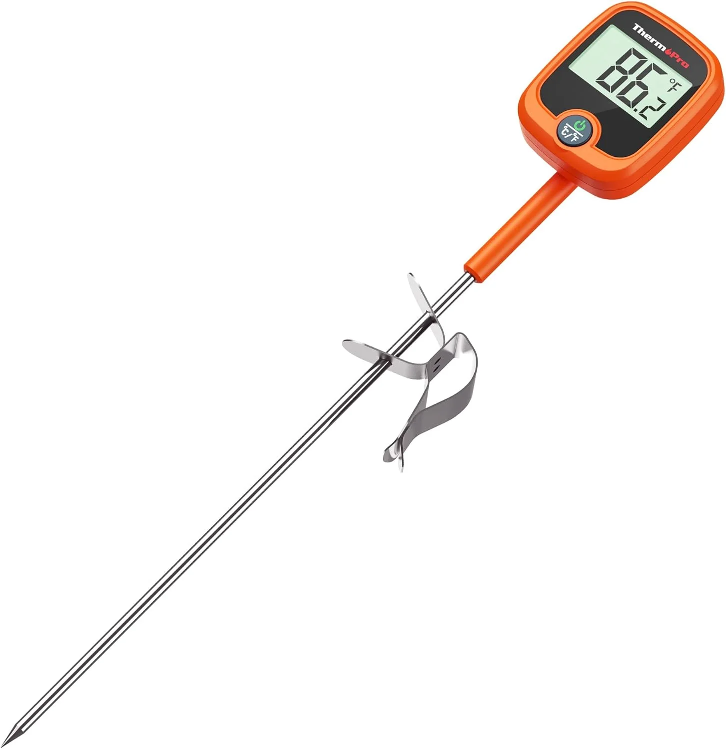 Original ThermoPro TP509 Candy Thermometer with Pot Clip 10 Long Probe Instant Read Meat Food Thermometer with LCD Reliable