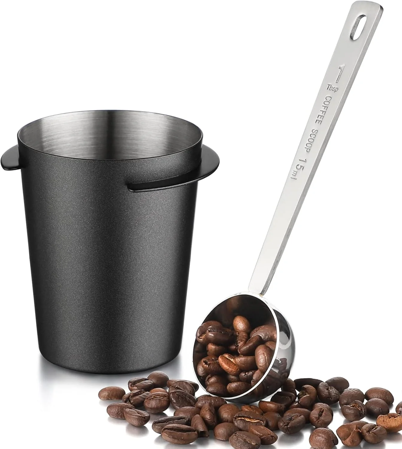 Traditional 58mm Coffee Dosing Cup Stainless Steel Dosing Cup Fits 58mm Portafilters Coffee Dosing Cup Espresso Tamper Machine Tools Natural