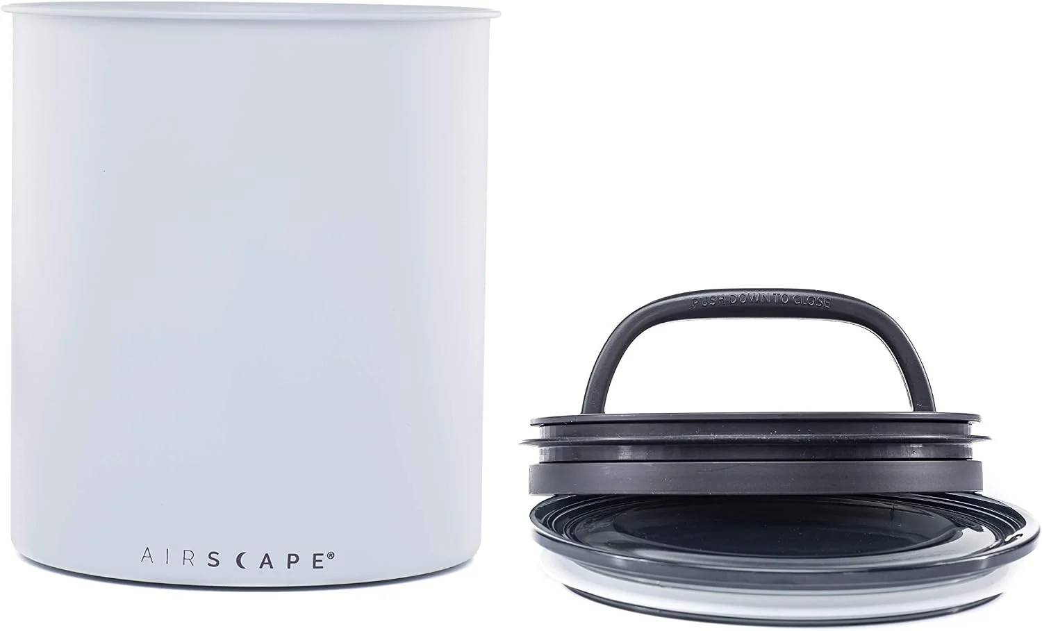 High-Quality AirScape by Planetary Design 2.2 lbs Coffee Storage Matte Gray Plunger Lid Removes Excess Oxygen – Don’t Buy airtight Buy AIR-Less – Holds 2.2 lbs Coffee Beans – Matte Gray Specialty
