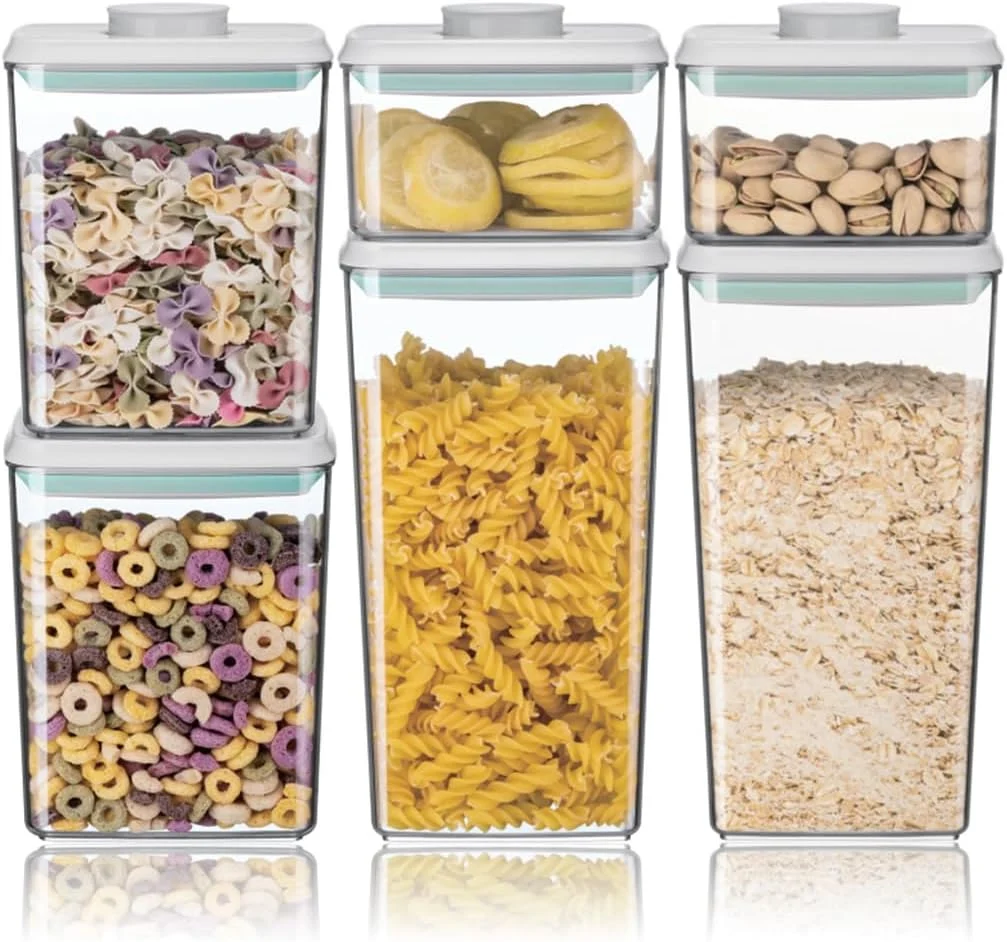 Top-Quality Ankou Airtight Food Storage Container Sets with Lids 6Pcs Pop Containers for Kitchen Pantry Organization BPA- Stackable Kitchen Storage Dependable