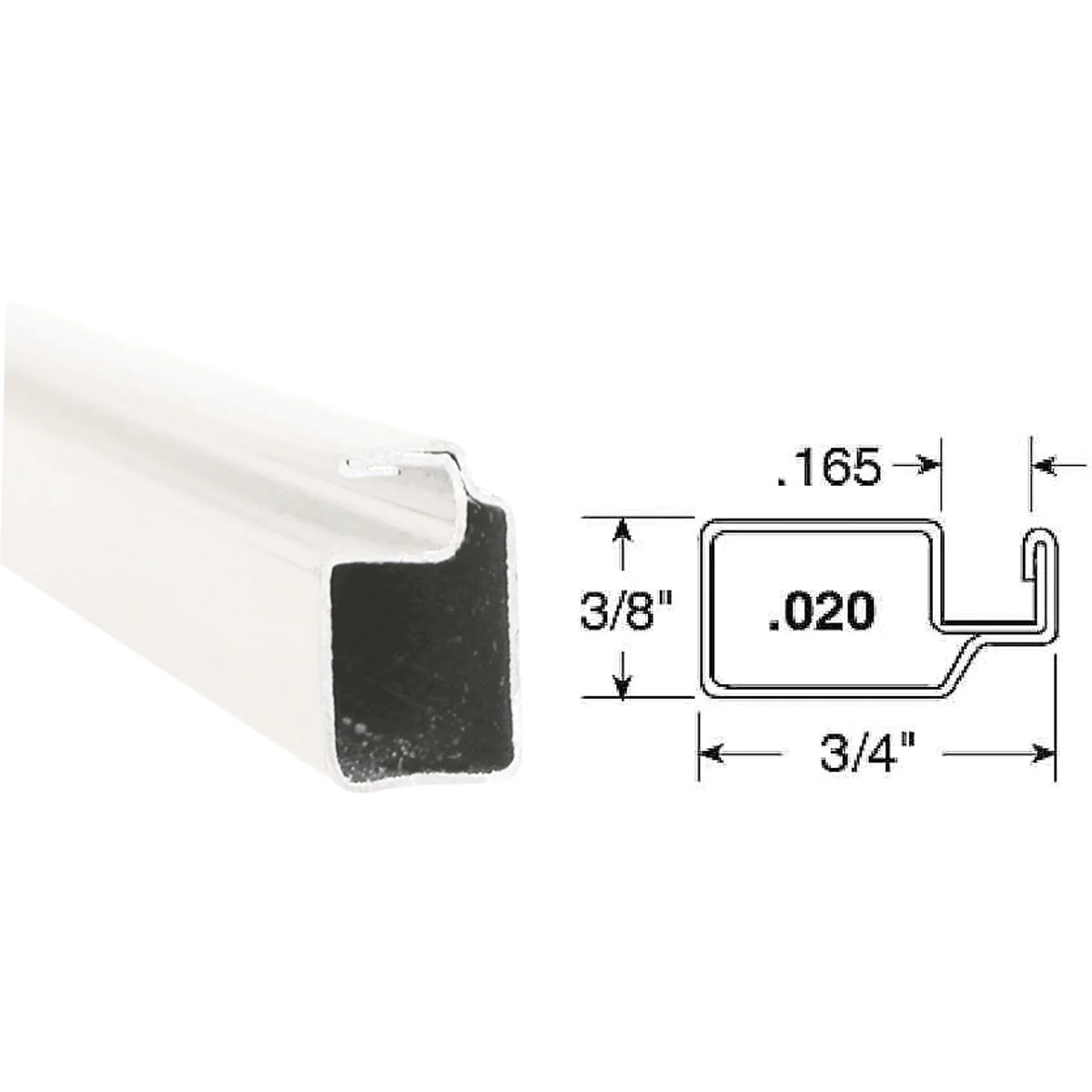Breathable Prime-Line Make-2-Fit 3 4 x 3 8 x 94 White Aluminum Screen Frame Minimalist