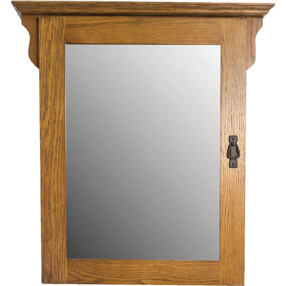 Verified CraftMark Craftsmen Estate Oak 30 In. W x 38 In. H Vanity Mirror Top-Quality