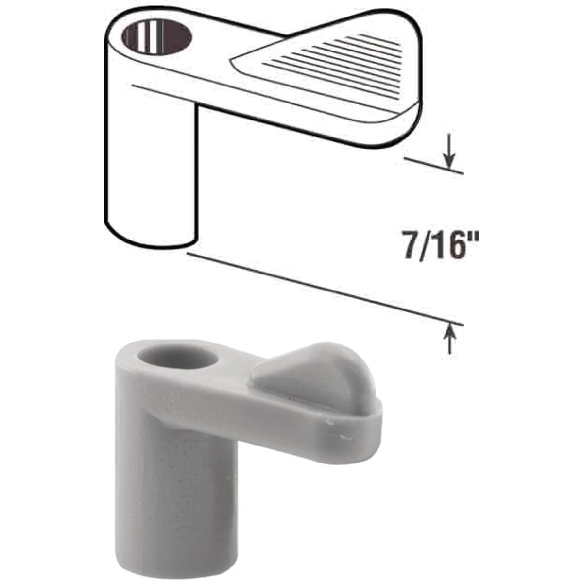 World-Class Prime-Line 7 16 In. Gray Swivel Plastic Screen Clips with Screws 12 Count Enhanced