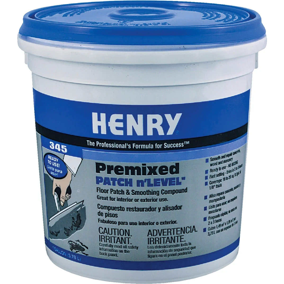 Effective Henry 345 Premixed Patch n’LEVEL Floor Patch Smoothing Compound Gray 1 Gal. Specialty