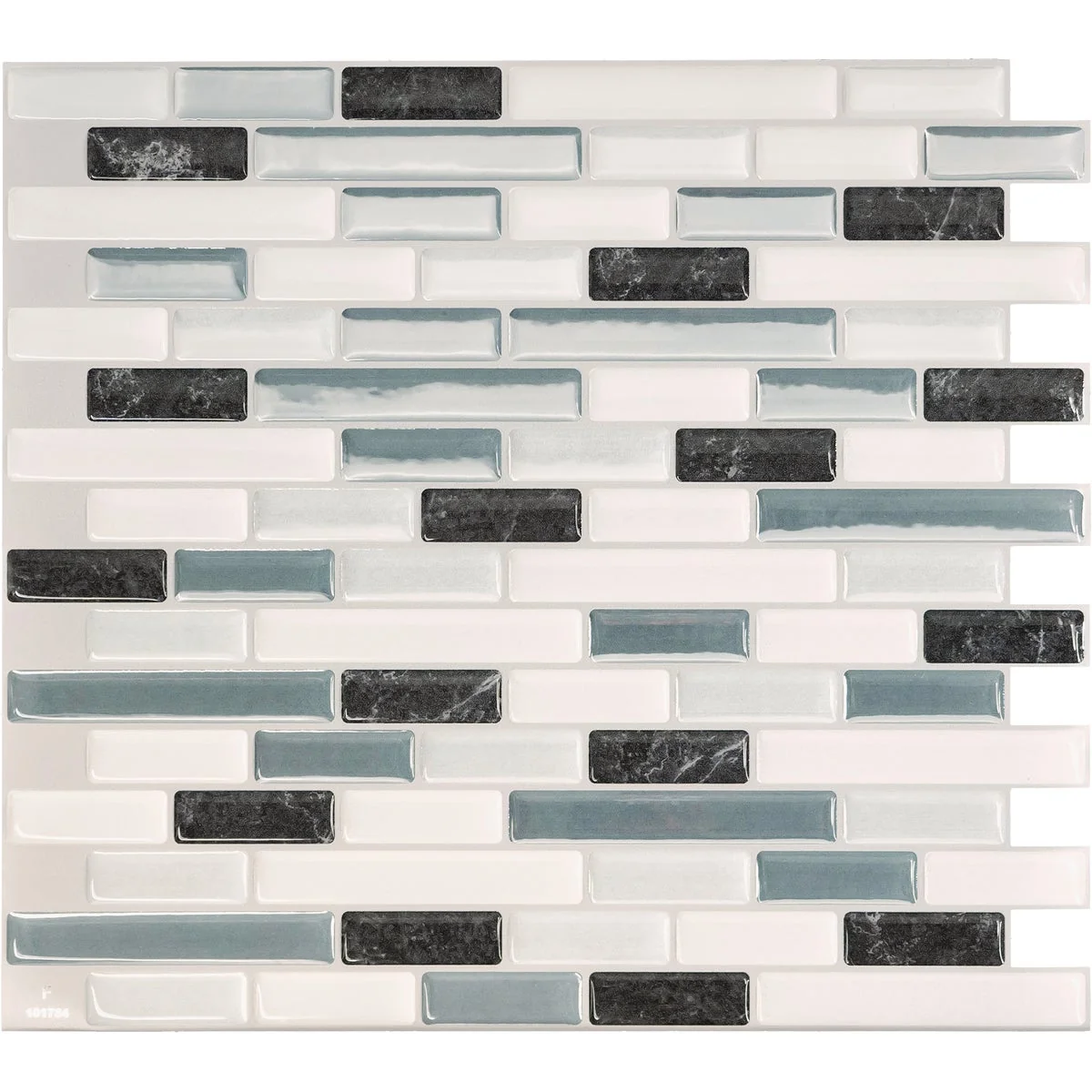 Pure Smart Tiles Approx. 10 In. x 10 In. Glass-Like Vinyl Backsplash Peel Stick Muretto Brina Mosaic 4-Pack Premium Material