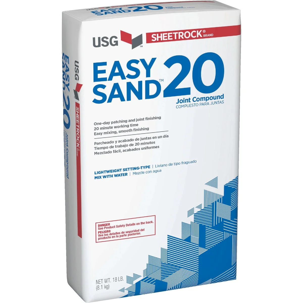 Outstanding Sheetrock Easy Sand 20 Lightweight Setting Type 18 Lb. Drywall Joint Compound Green