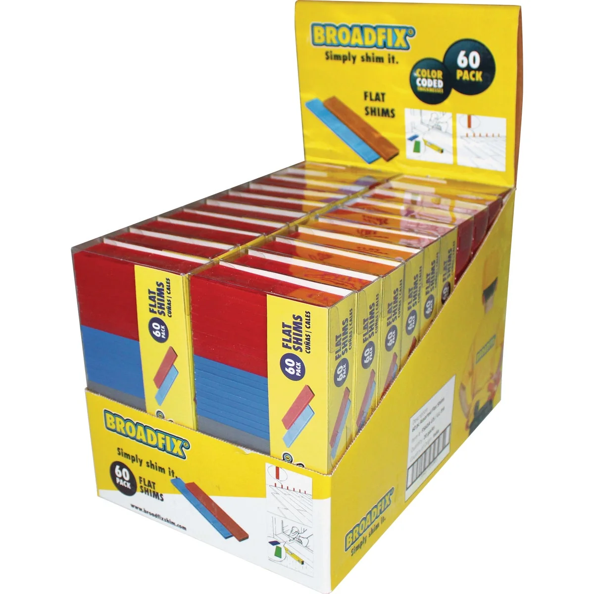 Casual Broadfix 4 In. L Flat Polypropylene Shim Assorted Thicknesses 60-Count Easy-to-Use