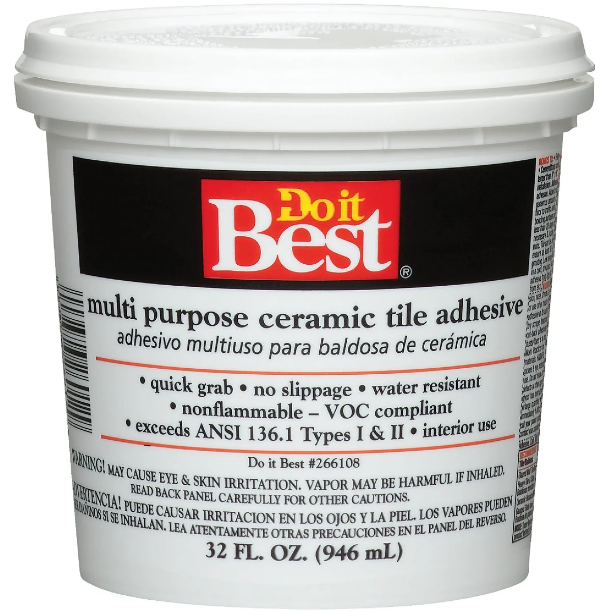 Artisan Do it Off-White Multi Purpose Ceramic Tile Adhesive Quart Sophisticated