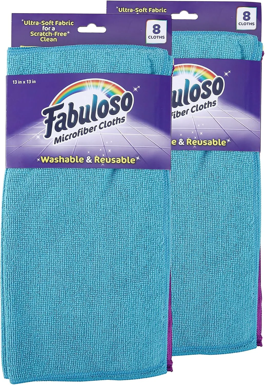 Proven Fabuloso Microfiber Cleaning Cloths for Home amp Car 13×13 8 Ct 2-Pack Artisan