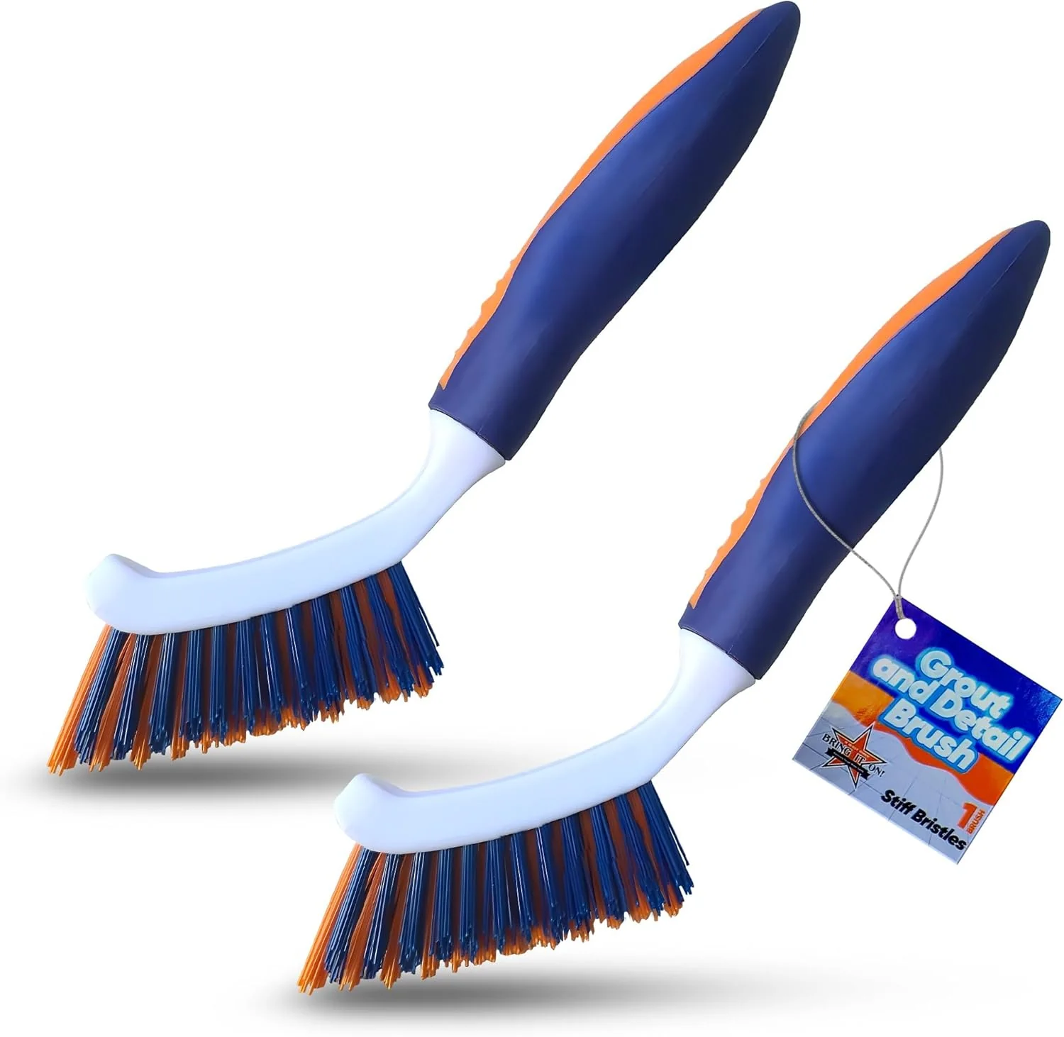 Dependable Bring It On Grout Cleaning Brush – Crevice Cleaning Brush with Stiff Nylon Bristles – 8-inch Heavy-Duty Grout and Tile Cleaner Brush Elite
