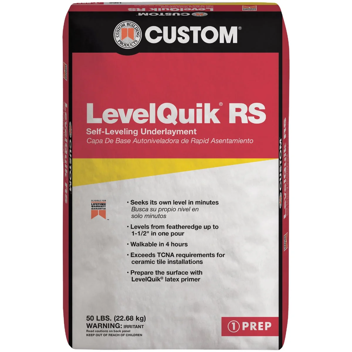 Pure LevelQuik RS Self-Leveling Floor Patch Leveler Gray 50 Lbs. Genuine