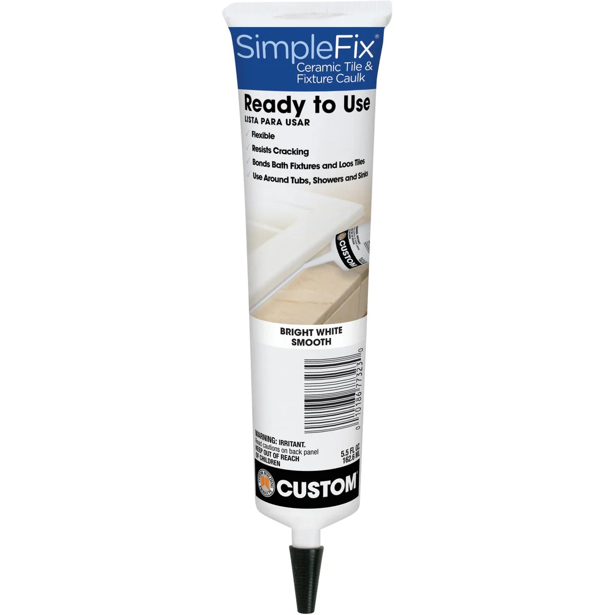 Responsible SimpleFix 5.5 Oz. Bright White Ceramic Tile Fixture Caulk Green