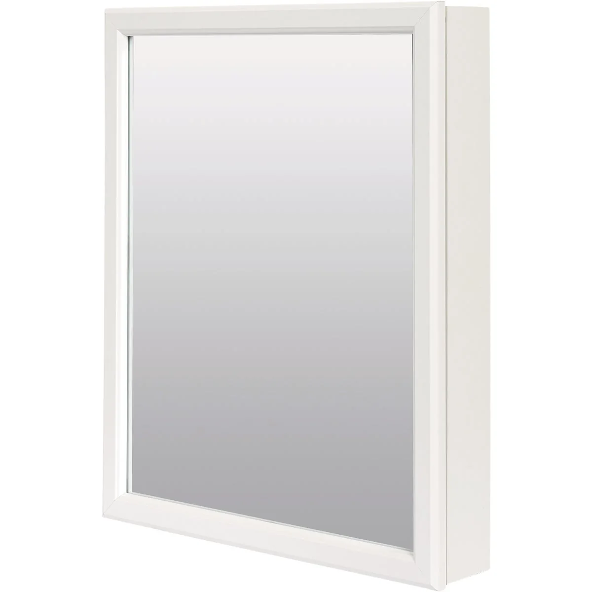 Innovative Zenith Zenna Home White 20 In. W. x 25 In. H. x 4.5 In. D. Single Mirror Surface Mount Framed Medicine Cabinet Proven