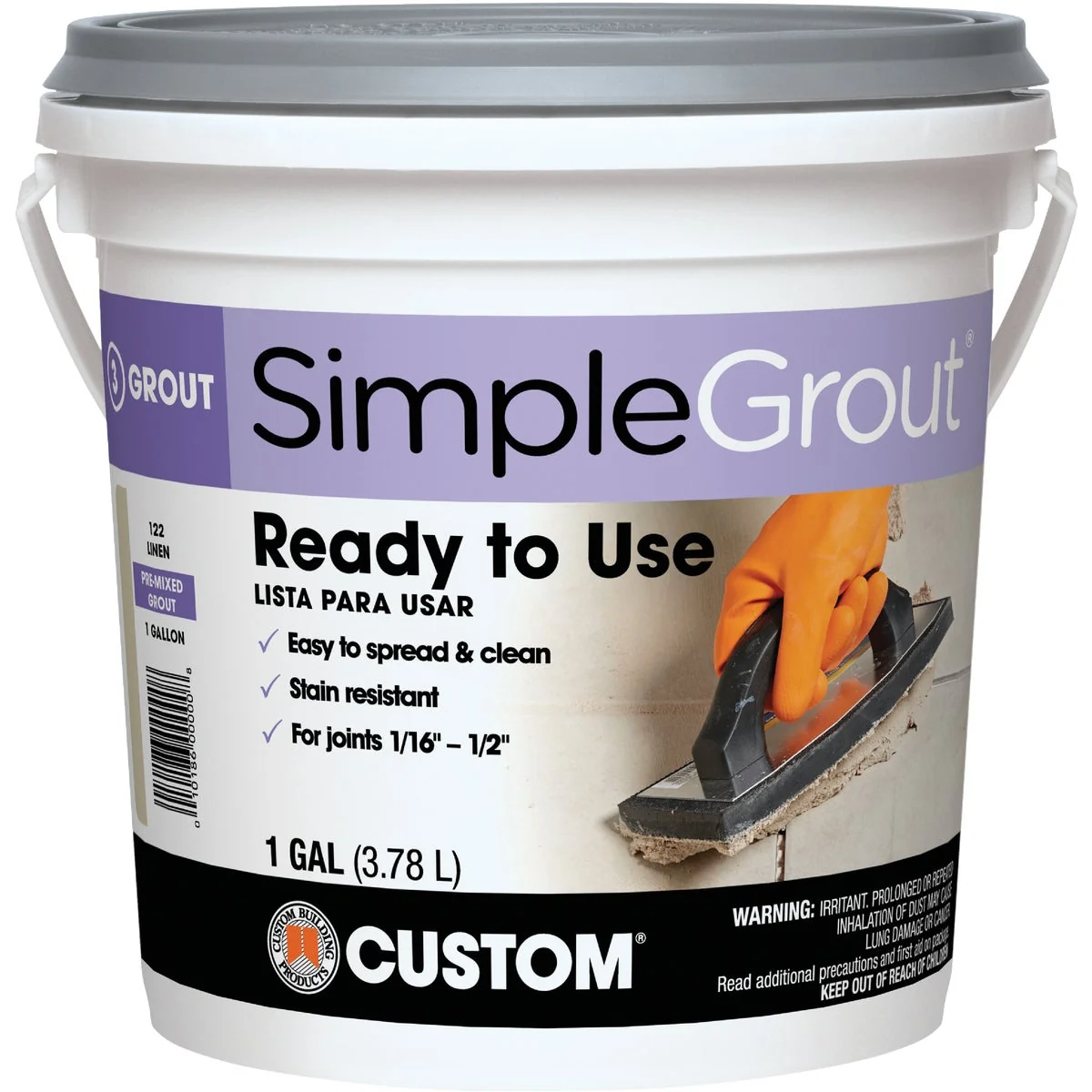 Smart Custom Building Products Simplegrout Gallon Delorean Gray Sanded Tile Grout Elegant