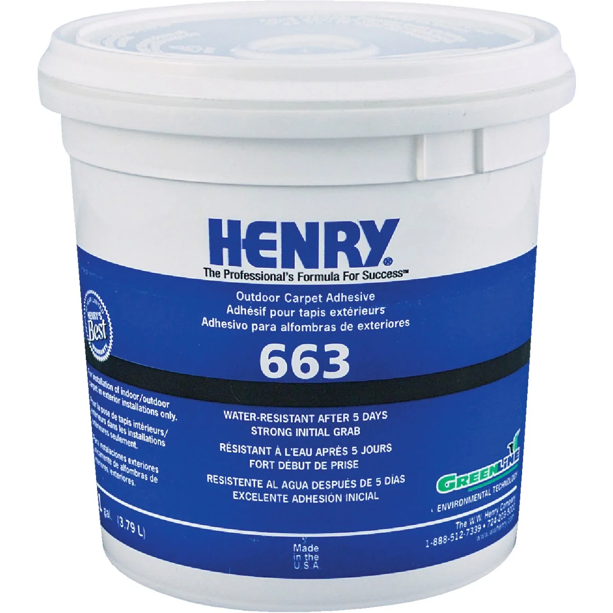 Durable Henry Premium Outdoor Carpet Adhesive Gallon Fashionable