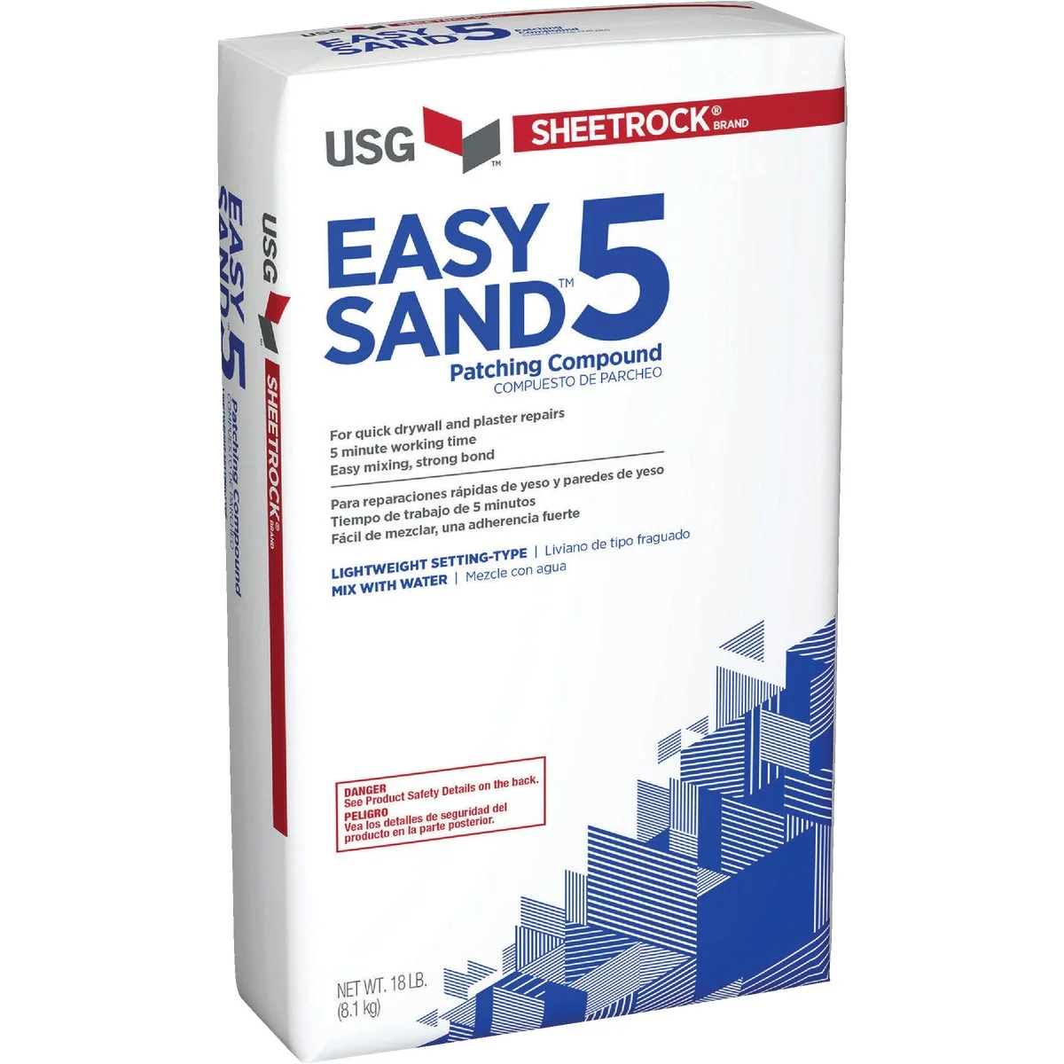 World-Class Sheetrock Easy Sand 5 Lightweight Setting Type 18 Lb. Drywall Joint Compound Green