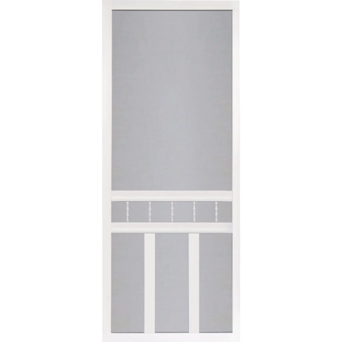 Sustainable Screen Tight Waccamaw 32 In. W x 80 In. H x 1 In. Thick White Vinyl Screen Door Innovative