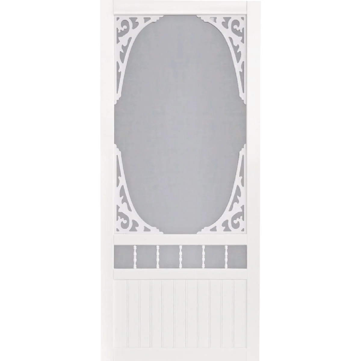 Excellent Screen Tight Springview 32 In. W x 80 In. H x 1 In. Thick White Vinyl Screen Door Refined
