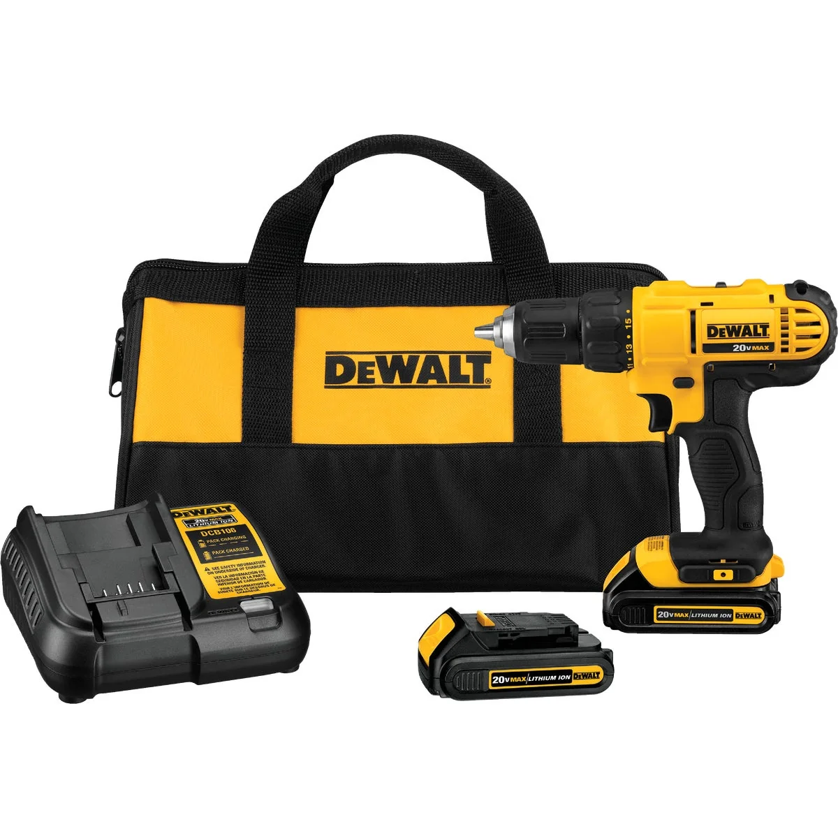 Unique DeWalt 20 Volt MAX Lithium-Ion 1 2 In. Cordless Drill Kit Environmentally Friendly