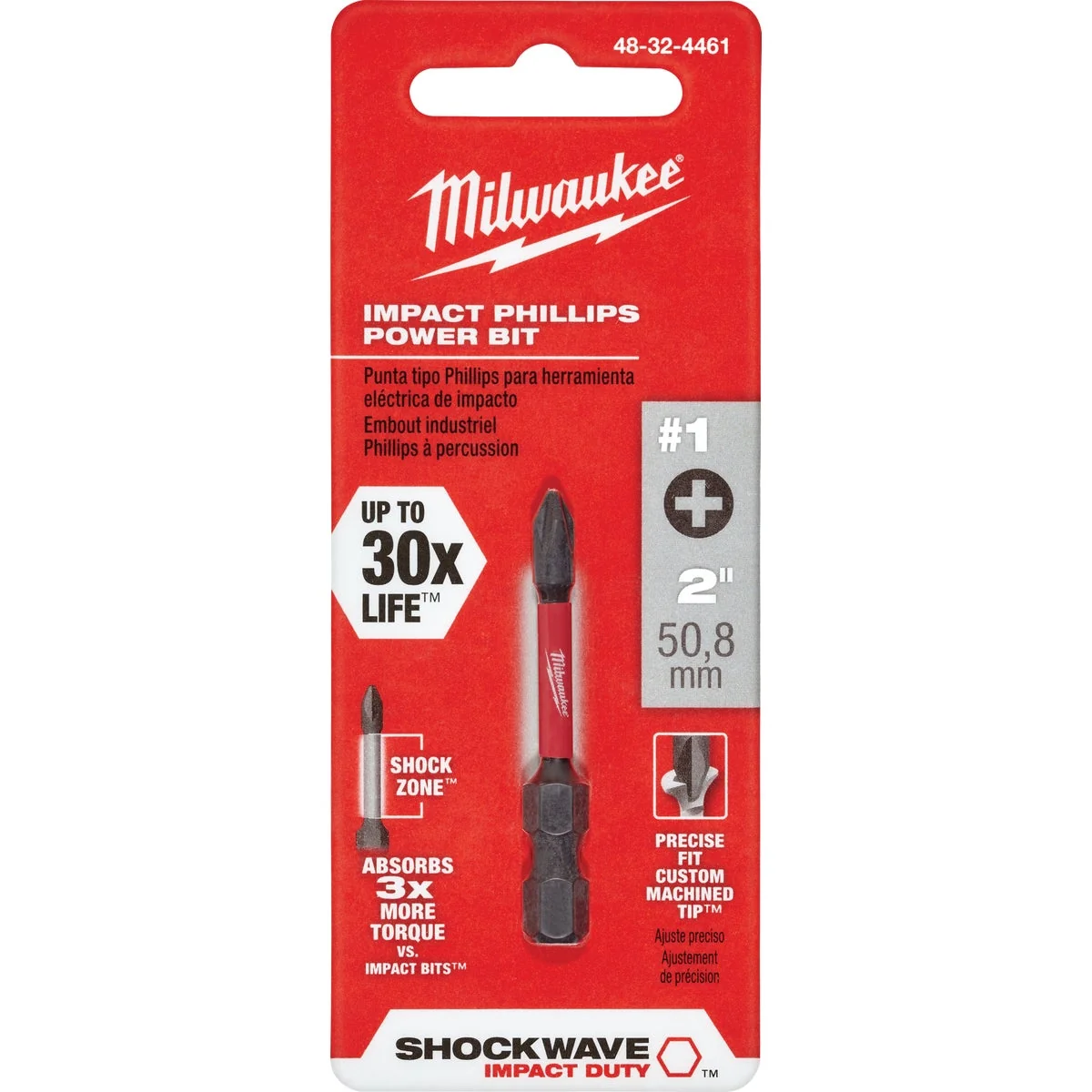 Verified Milwaukee Shockwave 1 Phillips 2 In. Power Impact Screwdriver Bit High-Performance