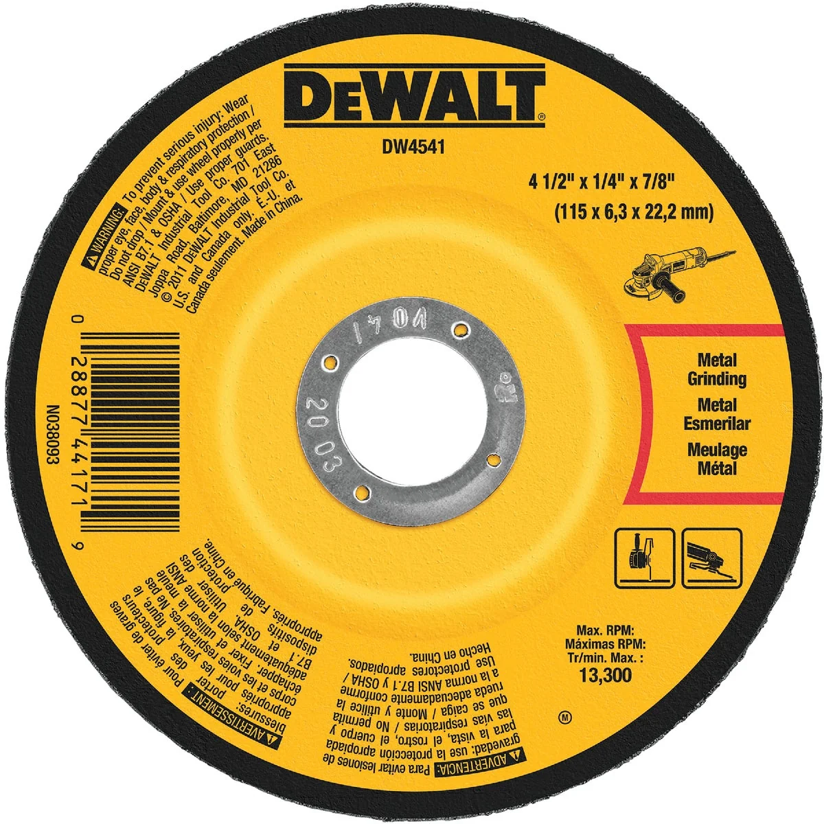 Luxury DeWalt HP Type 27 4-1 In. x 1 4 In. x 7 8 In. Metal Stainless Grinding Cut-Off Wheel Optimized